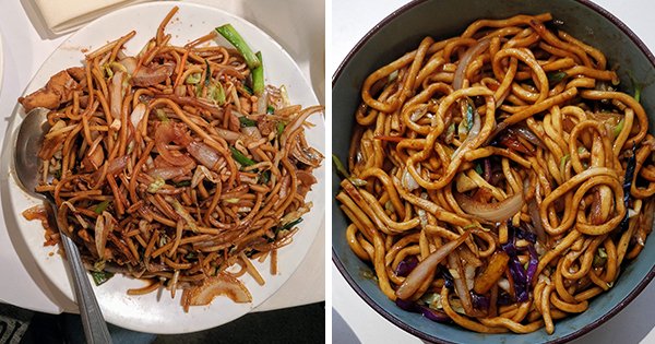 Differentiation between chow mein and lo mein